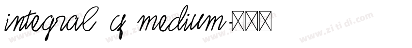 Integral CF Medium字体转换